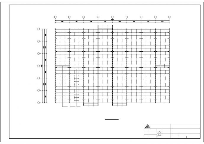 渭南市某水果批发市场单层钢结构仓库全套建筑设计CAD图纸_图1