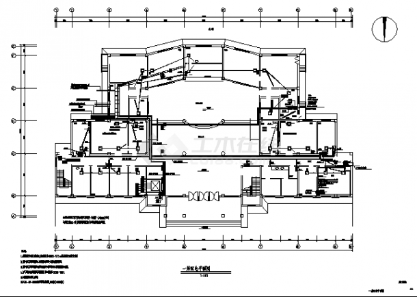 福建某医院6层门诊住院楼电气系统设计施工cad图纸（含说明）-图二
