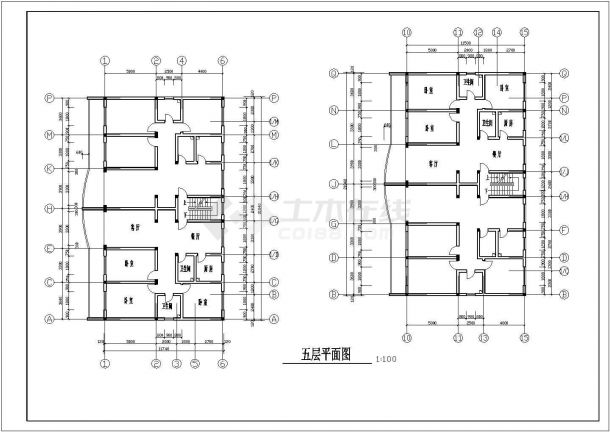 【杭州】某地郊区公寓楼全套建筑施工设计cad图纸(含门窗表)-图二