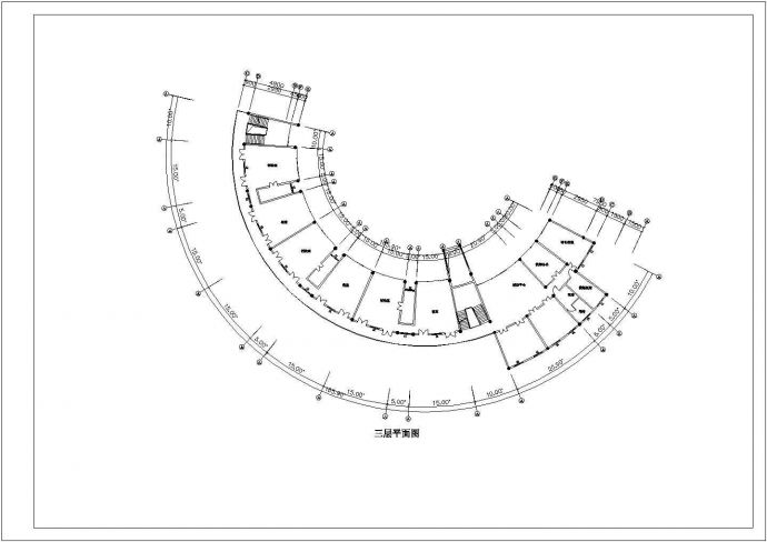 9班：层3644平米弧型幼儿园建筑方案设计图【各层平面 总平面布置图 1立面】_图1