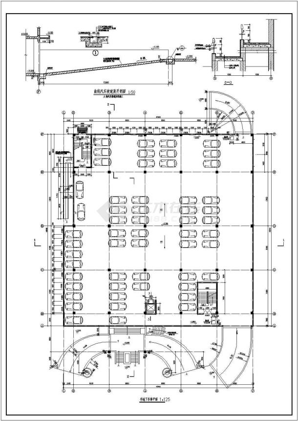 利安达综合大楼全套建筑施工设计cad图(含总平面布置图)-图二