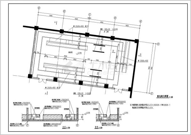 某地多层凯悦宾馆建筑施工设计平面cad图(含总平面布置图)-图一