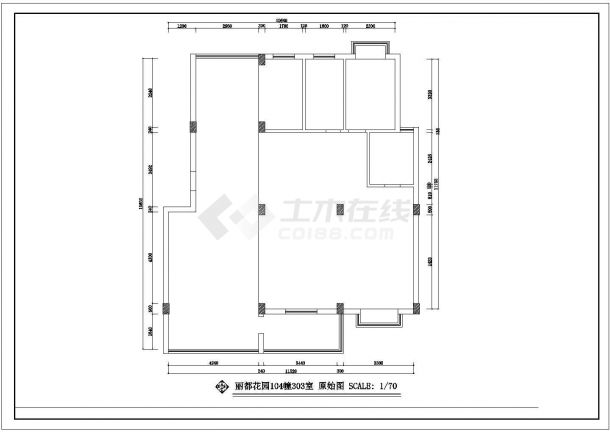 丽都花园小区住宅楼全套设计施工cad图(含顶面图，线路图，插座图，原始图)-图一