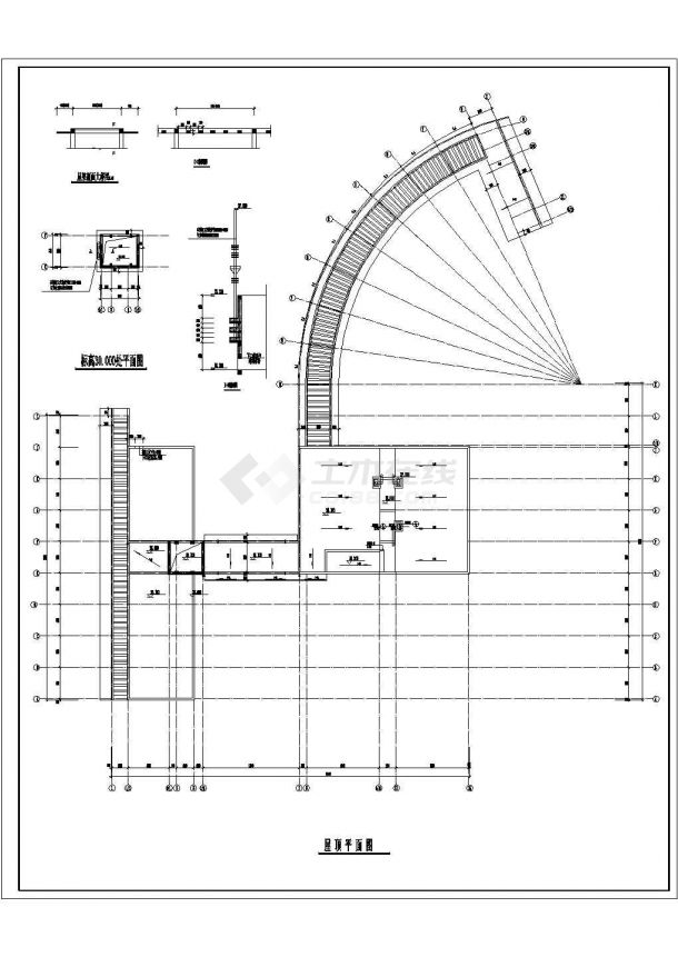 【连云港】某精品迭出酒店建筑全套施工设计cad图-图二