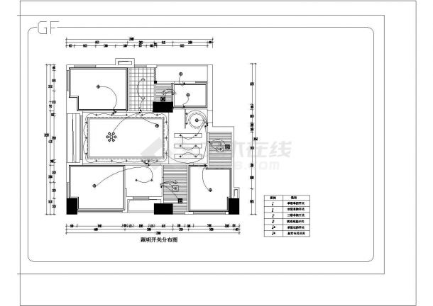 光明大厦酒店装饰装修设计CAD施工图-图二