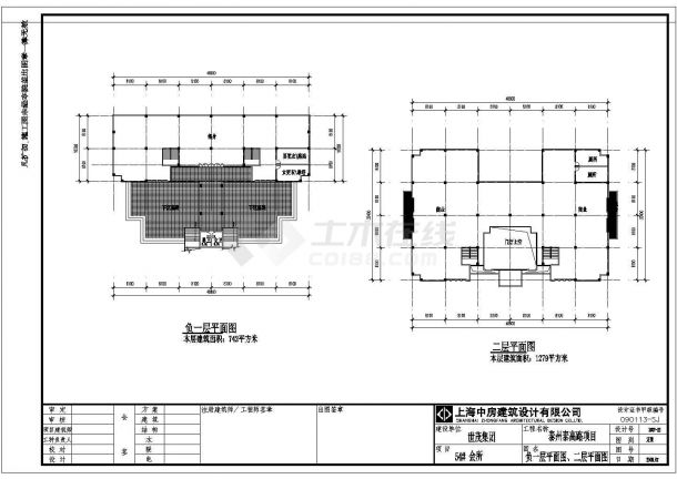 某世贸泰州住宅会所古典风格CAD平面立面设计图纸-图一