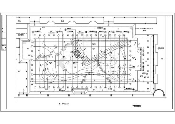 某高级建筑物CAD施工图平面布置图-图二