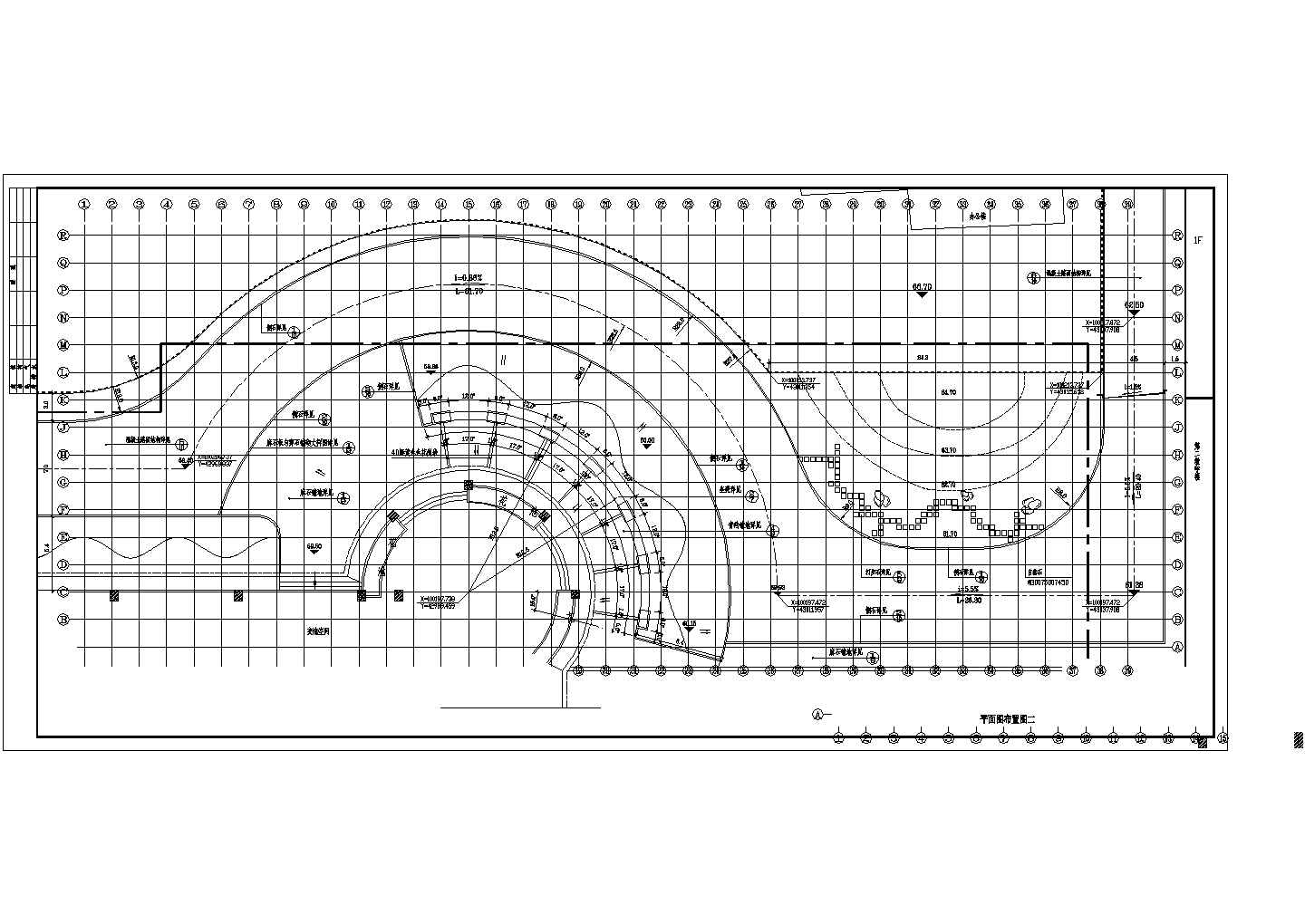 某高级建筑物CAD施工图平面布置图