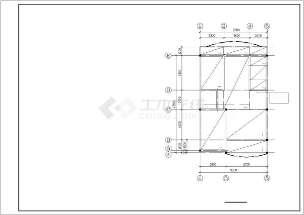 某地新农村住宅建筑CAD设计方案图-图一