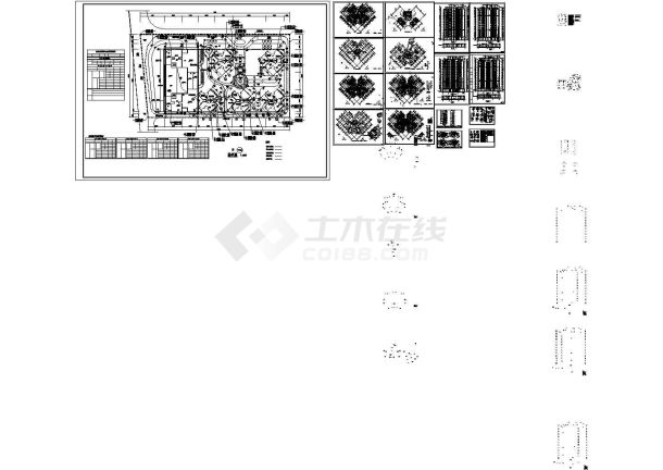 某小高层框架结构塔室住宅楼设计cad全套建筑施工图（含总平面图）-图一