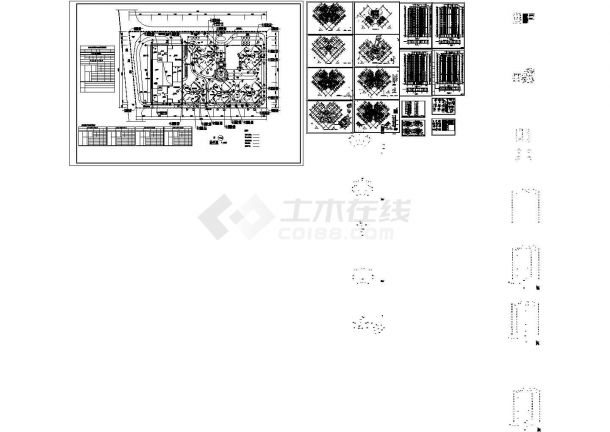 某小高层框架结构塔室住宅楼设计cad全套建筑施工图（含总平面图）-图二