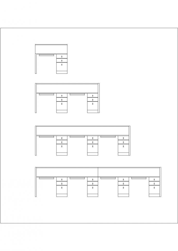 办公室施工建筑设计cad图，十三张_图1