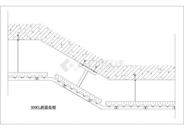 某金属顶棚CAD复古设计图纸-图一