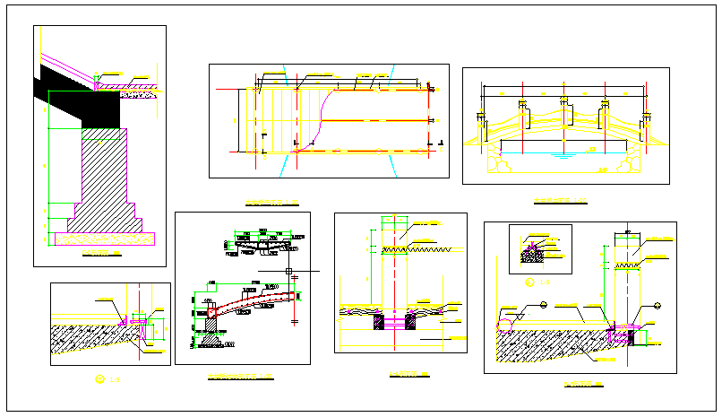 某公园木拱桥CAD设计图