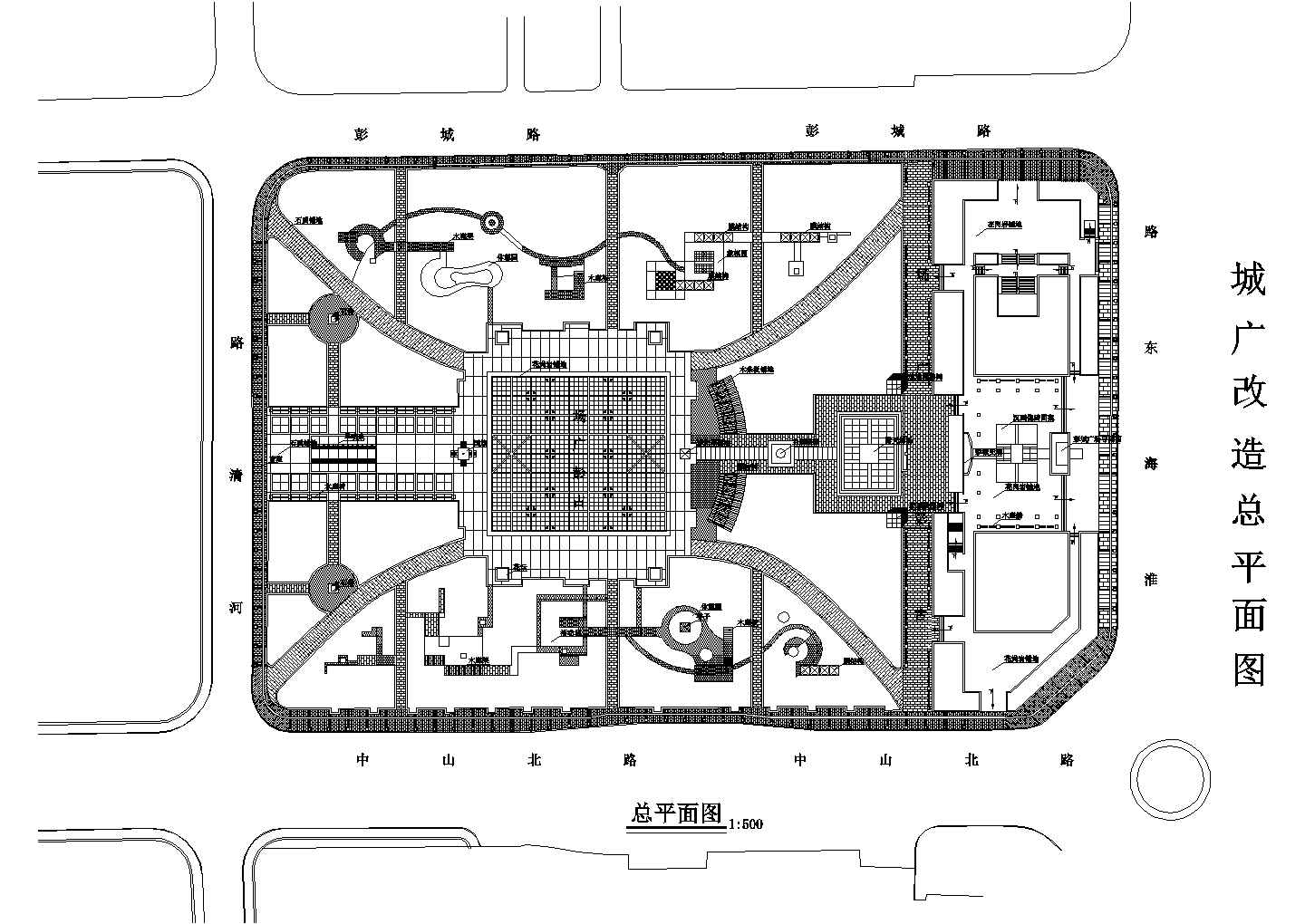 某综合性广场CAD建筑设计图纸