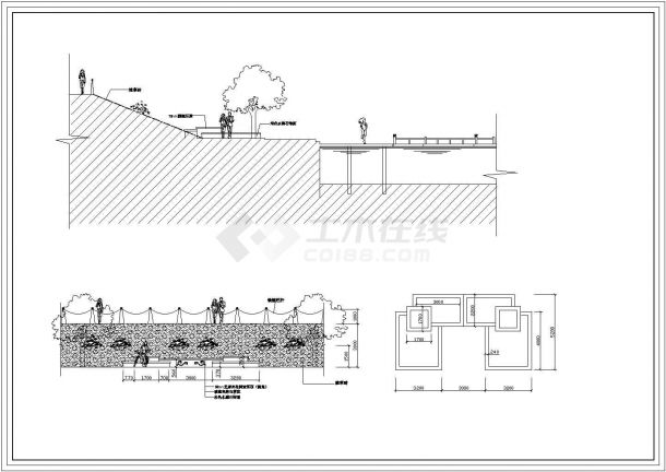 某沙滩浴场CAD建筑规划设计图纸-图二