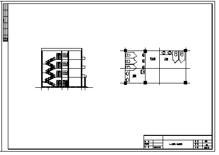 办公楼设计_某四层大学综合行政办公楼建筑设计cad图(含计算书，毕业设计)-图二