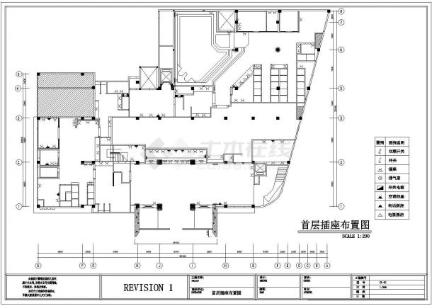 某高级休闲会所桑拿休闲中心室内装修设计cad全套施工图（大院设计，53张图）-图一