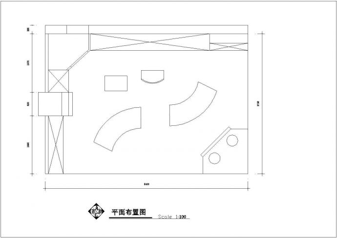 某20平方小型服装店CAD室内设计装修图_图1