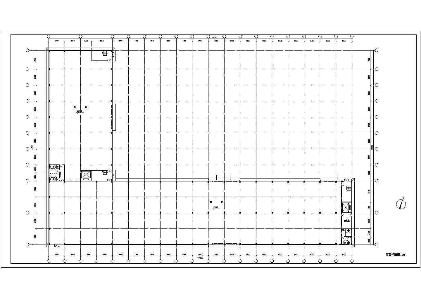 某厂房建筑方案CAD设计图（含效果图）