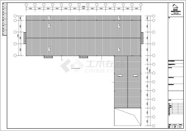 漳州市某大型文具制造厂单层钢结构厂房结构设计CAD图纸（54X84米）-图一