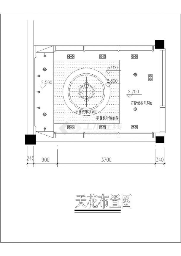 某上海著名布衣纺店面CAD室内装修设计+效果图-图二