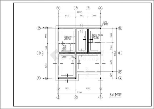三层豪华别墅建筑结构设计全套CAD图-图一