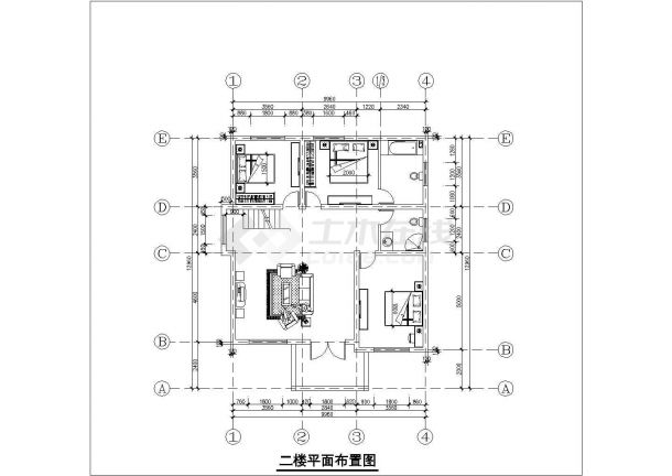 三层9.96×12.96别墅施工设计全套CAD图纸-图二