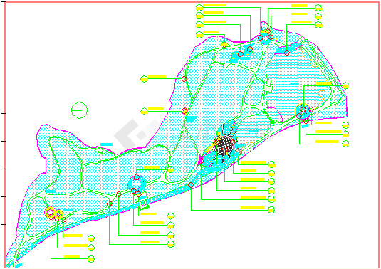 某山林公园CAD景观设计规划总图-图一