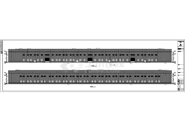 南京市某大型工业区单层钢结构车间厂房建筑设计CAD图纸-图二