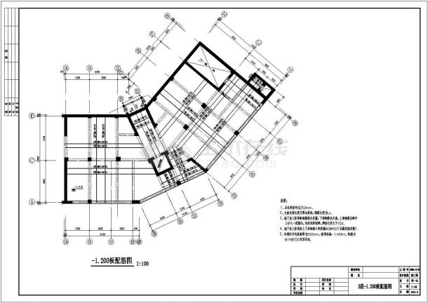 甘肃12层框剪住宅结构施工CAD图-图一