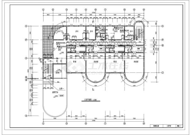 2252.5平米三层框混幼儿园工程量计算（含建筑、结构图）-图二