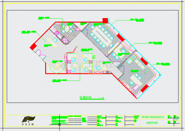 某香港正通办公室改造CAD设计施工图平面图-图二