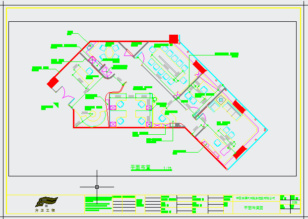 某香港正通办公室改造CAD设计施工图平面图