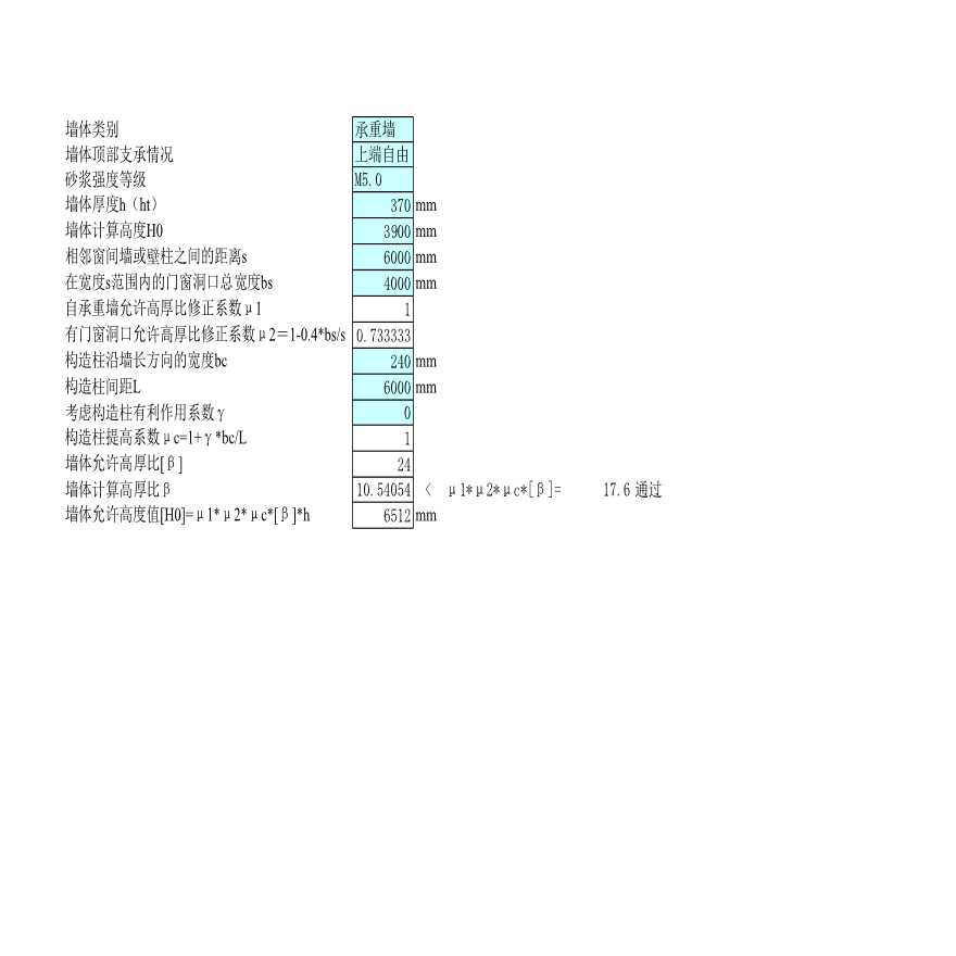 某地区副本高厚比验算(新详细文档-图一