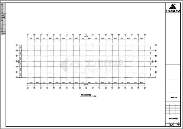 漯河市某大型城市污水处理厂单层钢结构厂房建筑设计CAD图纸-图二