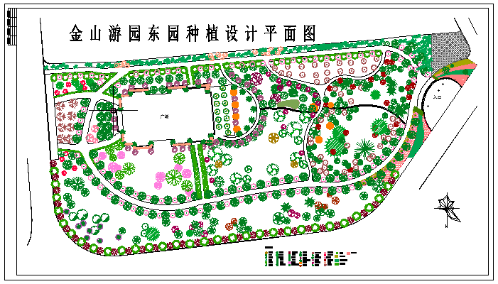 某游园种植CAD景观设计施工图