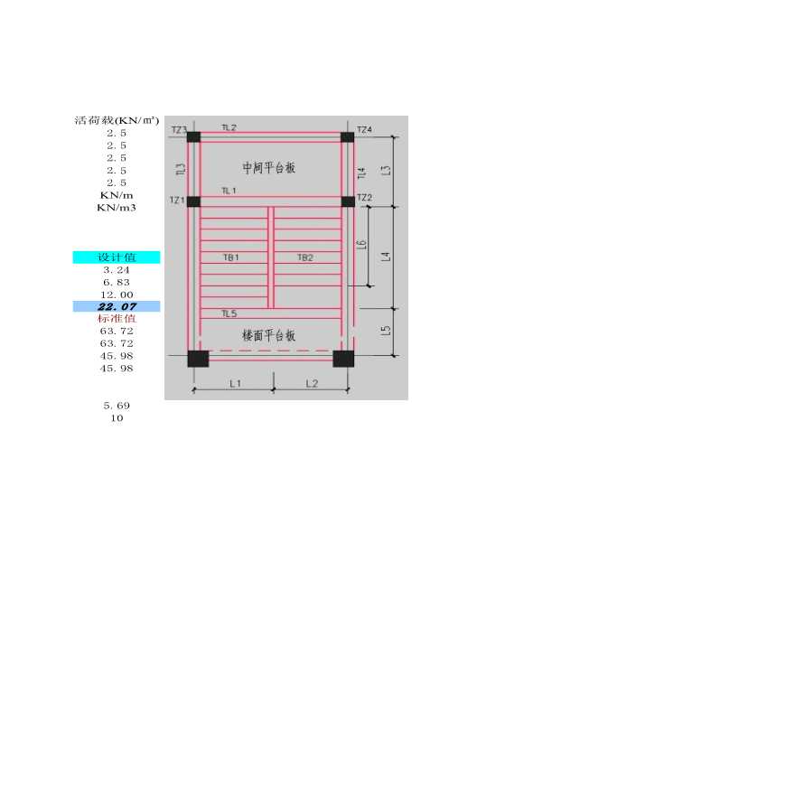 某地区副本楼梯荷载导算详细文档-图二