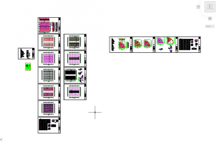 五套cad常用食堂设计平面设计图纸_图1