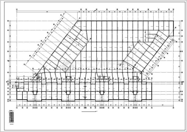 银川市赛西路某11层短肢剪力墙结构住宅楼结构设计CAD图纸-图一