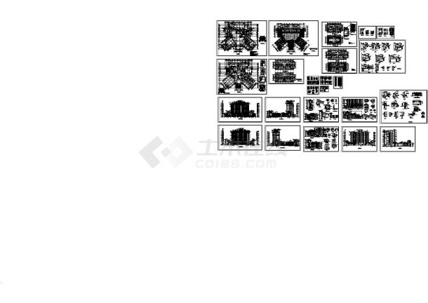 汇景酒店建筑全套施工图（cad，13张图纸）-图一