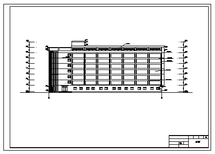9000平米某八层一字型框架结构办公楼建筑施工cad图(含计算书，毕业设计)-图二