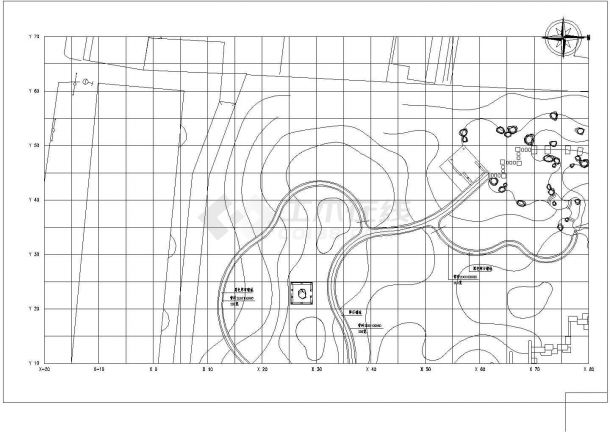某现代别墅区小游园CAD设计图纸-图一