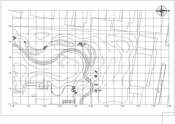 某现代别墅区小游园CAD设计图纸-图二