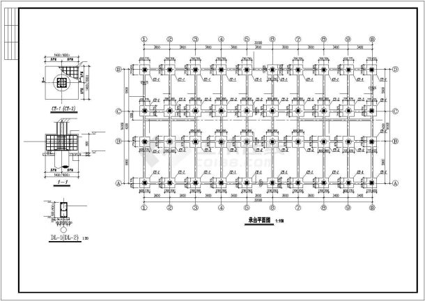 某地厂房宿舍建筑结构设计CAD图纸-图二