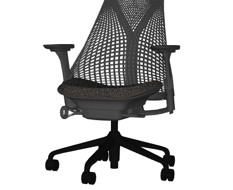 现代黑色办公椅椅子吧椅 su模型_图1