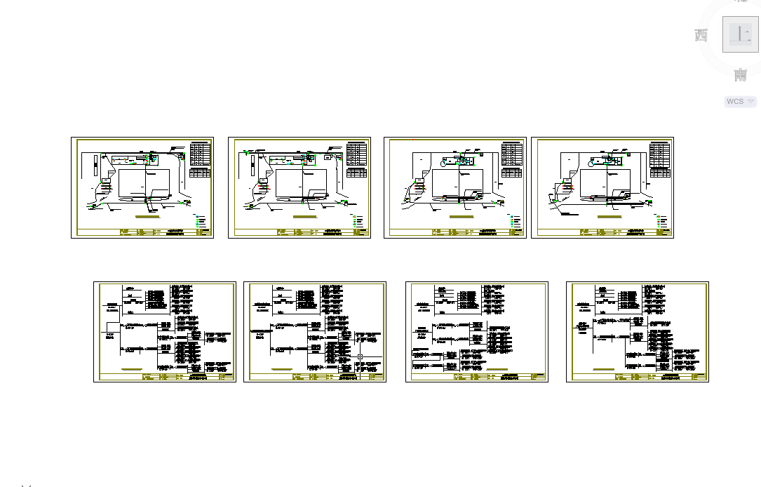 五套cad常用监控系统设计平面图纸