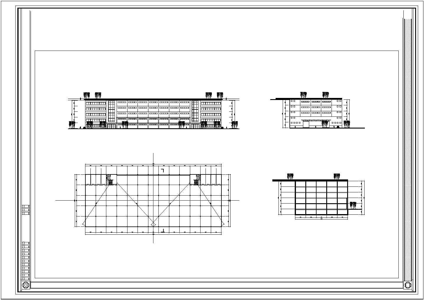 某地标准厂房建筑设计CAD图纸