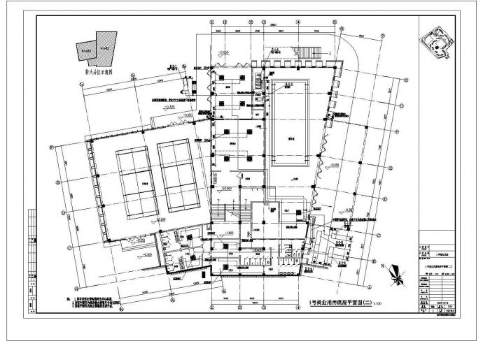 【成都】某广场会所暖通全套设计施工CAD图纸_图1