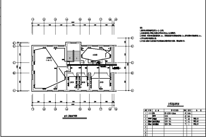 沭阳3层县医院综合楼电气系统设计施工cad图纸（含说明）_图1